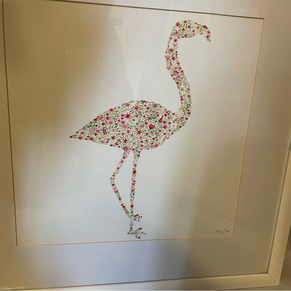 SOLD-Flamingo 🦩 floral frame - Picture 3 of 10